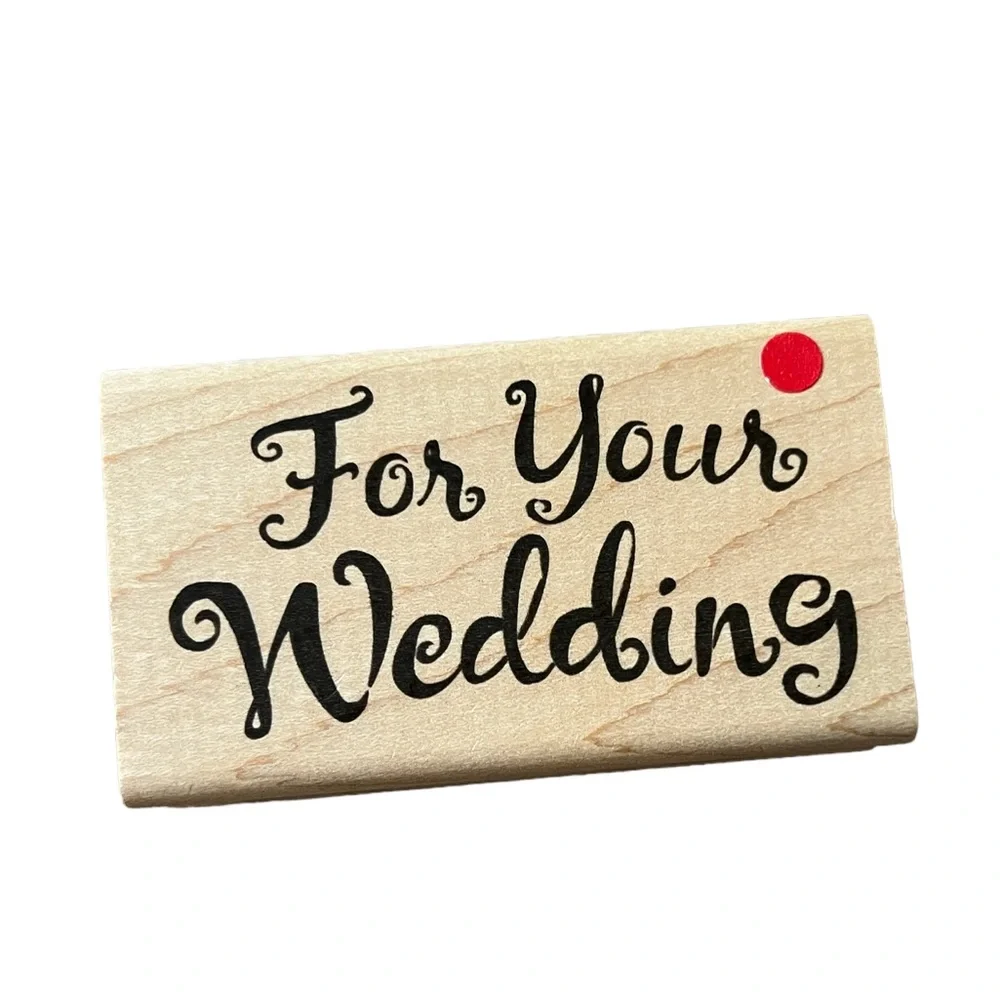 Lot of 7 Wedding rubber stamps. Most of the stamps are brand new.